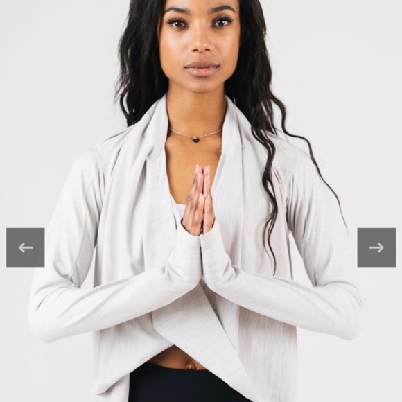 ZYIA Tops - Zyia Cream Yoga Shawl